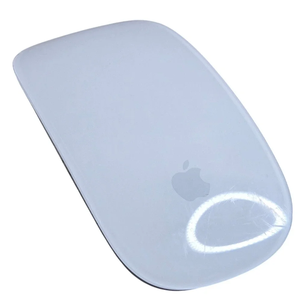 Apple A1296 Magic Mouse Wireless Bluetooth Silver White Multi-Touch Tested